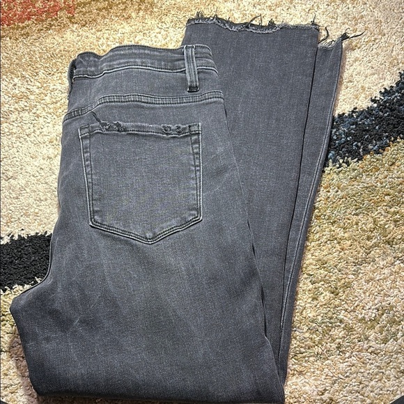Flying Monkey Black Distressed Ankle Cropped Jeans Women 30 Never worn! NWOT - Picture 10 of 13